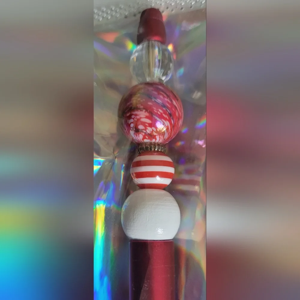 New!Beaded Christmas Pens,2 pcs.